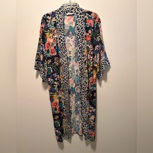 🍁SOLD🍁
Johnny Was Kimono Boho Vibrant Hippy Festival Stevie Nicks Artsy Whimsy